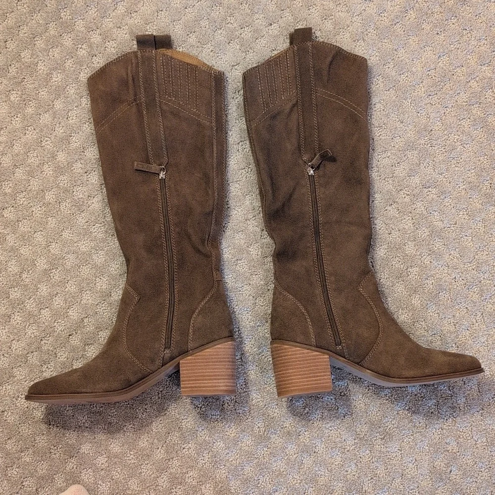 Kelsi Dagger Brooklyn Echo  Suede  Tall Western Boots, Anthropologie - Picture 4 of 14